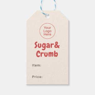 Keurige kant-en-klare bakkerij-prijskaart cadeaulabel