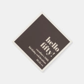 Keurige warme bruine leuke moderne aangepaste 50st servet (Hoek)
