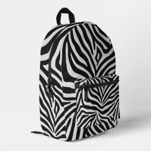 Keurige Zwarte en Witte Zebraprint Patroon Bedrukte Rugzak