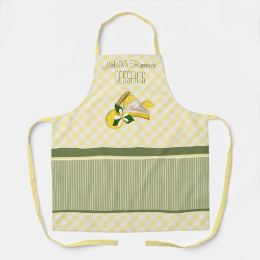 Keuringen en stripes van het liemon Pie Dessert Schort (Voorkant)