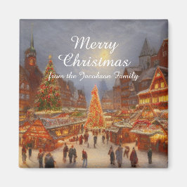 Keusch Nostalgische Duitse kerstmarkt - Greetings Magneet