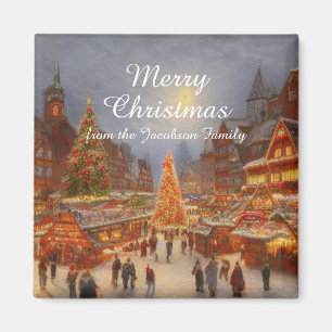 Keusch Nostalgische Duitse kerstmarkt - Greetings Magneet
