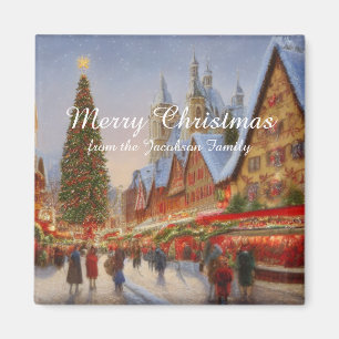 Keusch Nostalgische Duitse kerstmarkt - Greetings Magneet
