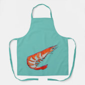 Keusch oranje garnaal schort (Voorkant)