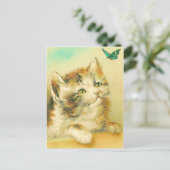 Keuten en vlinder briefkaart (Staand voorkant)