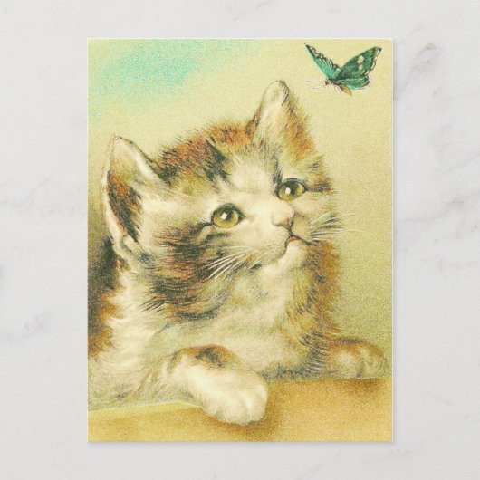 Keuten en vlinder briefkaart (Voorkant)