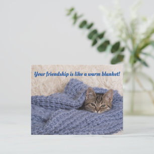 Keuten in een dekens briefkaart