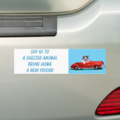 Keuten in een rode converteerbaar bumpersticker (Op auto)