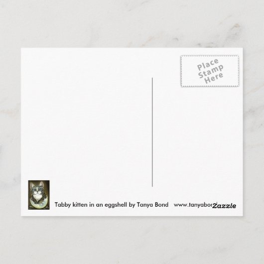 Keuten in een schelp briefkaart (Achterkant)