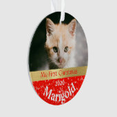 Keuten's eerste kerstfotoornament ornament (voorkant)