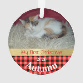 Keuten's eerste kerstfotoornament ornament (achterkant)