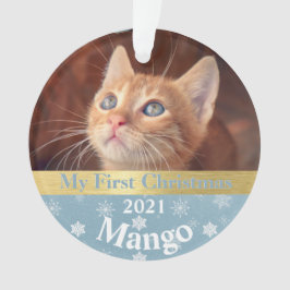 Keuten's eerste kerstfotoornament ornament