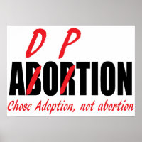 Keuze adoptie niet abortus Poster