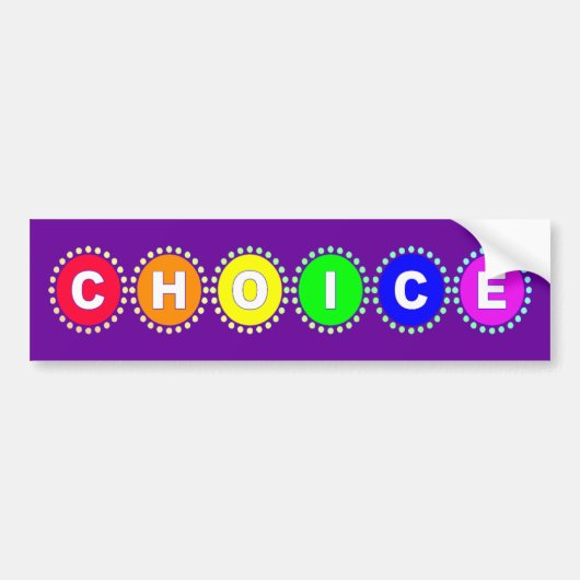 keuze bumpersticker (Voorkant)
