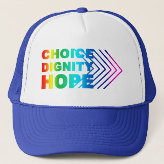 KEUZE DIGNITY HOPE RAINBOW TRUCKER HAT PET