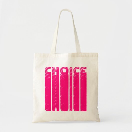 Keuze hete roze grafische typografie modern cool tote bag (Voorkant)