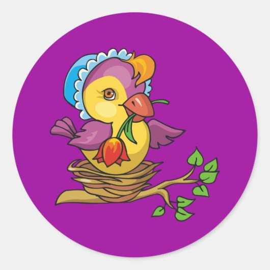 keuze in een Nest Round Sticker (Voorkant)