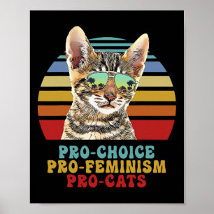 Keuze Pro Feminisme Pro Cats Vrouwenrechten Femini Poster