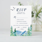 Keuze RSVP-kaart voor Rocky Mountain Menu (Staand voorkant)
