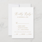 Keuze uit de RSVP-kaart van het menu Delicate Gold (Voorkant)