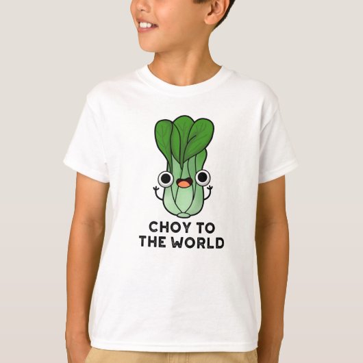 Keuze uit de wereld grappige bok Choy Veggie Pun T-shirt (Voorkant)