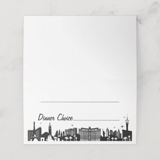 Keuze uit diner-maaltijden in het script Las Vegas (Buitenkant ongevouwen)