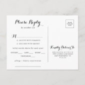 Keuze uit het menu Gold Green Foliage RSVP-Briefka (Achterkant)