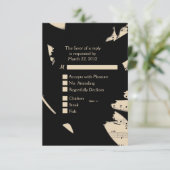 Keuze uit het menu Zwart en Peach Abstract Music R (Staand voorkant)