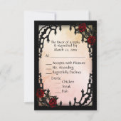 Keuze uit het Red Rose Gothic RSVP Peach Menu (Voorkant)
