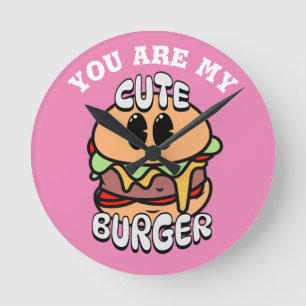 Keuze uit humor en eten, Cute Burger, Sweet en val Ronde Klok