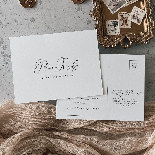 Keuze uit Kassy Chic Minimalist Menu RSVP