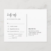 Keuze uit RSVP-Briefkaart in het menu Minimalistis (Achterkant)