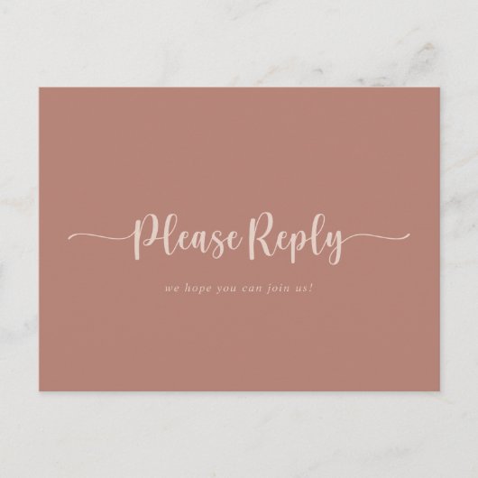 Keuze uit RSVP van het menu Terracotta (Voorkant)