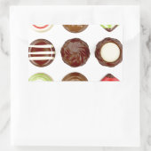 Keuze van chocolade-snoepjes rechthoekige sticker (Tas)
