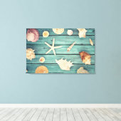 Keuze van de zeeschelpen canvas afdruk (Insitu (Houten vloer))