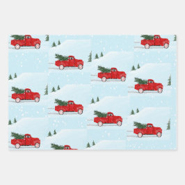 Keuze van kleine Red Truck-liefhebbers Inpakpapier Vel