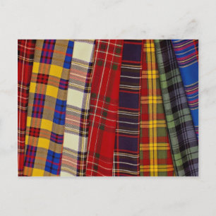 Keuze van tartans briefkaart