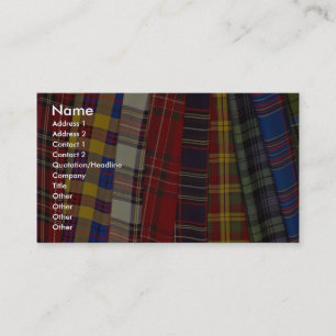 Keuze van tartans visitekaartje