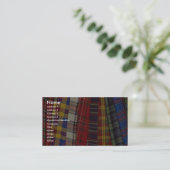 Keuze van tartans visitekaartje (Staand voorkant)