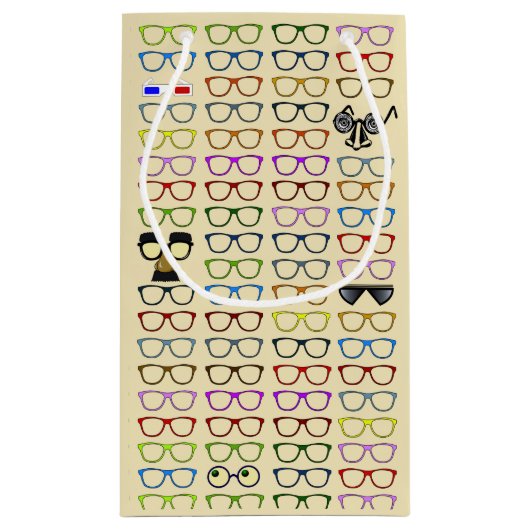 Keuzen- Whimsical Eyeglasses Patroon Klein Cadeauzakje (Achterkant)