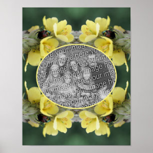 Kever op Wild Mullein Flower Uw foto toevoegen Poster