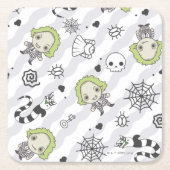 Kever sap Patroon Vierkante Kartonnen Onderzetter (Voorkant)