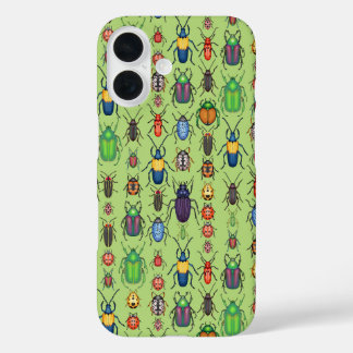 kevers variëteit op groen iPhone 16 hoesje