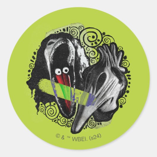 Keversap | Adam & Barbara Scary Ronde Sticker (Voorkant)