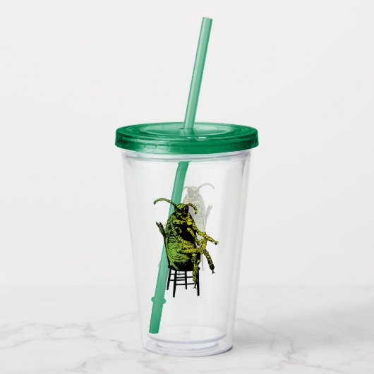 Keversap | Kever in stoel Acryl Drinkbeker (Achterkant)