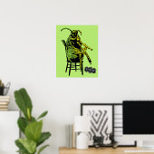 Keversap | Kever in stoel Poster (Thuiskantoor)