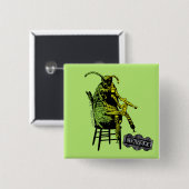 Keversap | Kever in stoel Vierkante Button 5,1 Cm (Voorkant /achterkant)