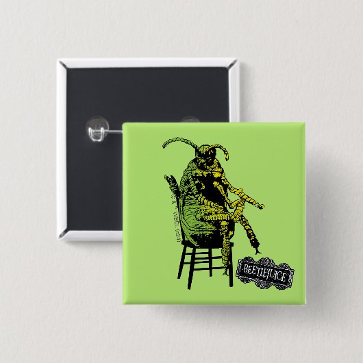 Keversap | Kever in stoel Vierkante Button 5,1 Cm (Voorkant /achterkant)