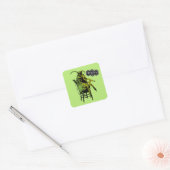 Keversap | Kever in stoel Vierkante Sticker (Envelop)