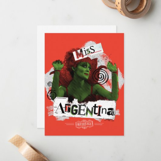 Keversap | Miss Argentinië Notitiekaartje (Voorkant / Achterkant in situ)